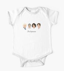 The Supremes (black text/white background) Short Sleeve Baby One-Piece