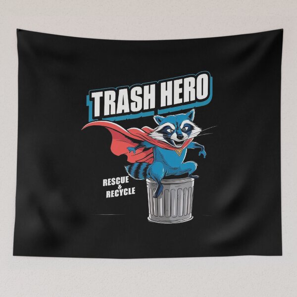 Item preview, Trash Hero Raccoon designed and sold by 90's Misaki.