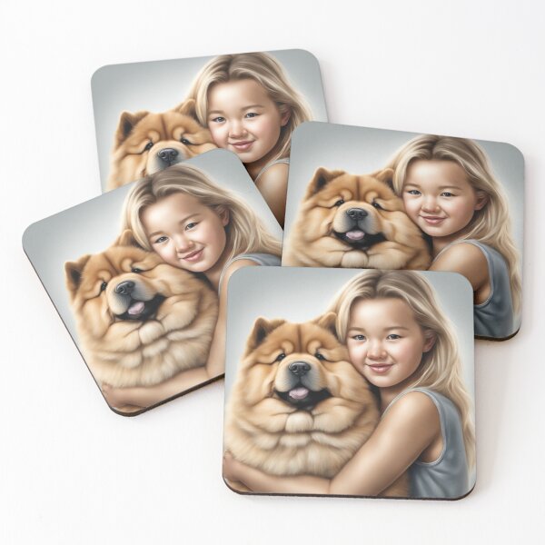Item preview, Blonde Girl with a Chow Chow Puppy! designed and sold by Annabelly321.