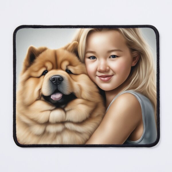 Item preview, Blonde Girl with a Chow Chow Puppy! designed and sold by Annabelly321.