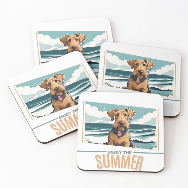 Artikelvorschau, Airedale Terrier Hund Sommerferien Airedale Terrier Hund Genießen Sie den Sommer entworfen und verkauft von GoodyPaws.