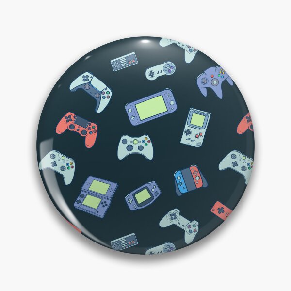 Item preview, Retro and Modern Video Game Consoles on a Dark Pattern designed and sold by Carlazucchi.
