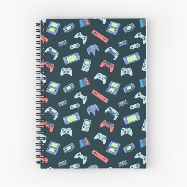 Item preview, Retro and Modern Video Game Consoles on a Dark Pattern designed and sold by Carlazucchi.