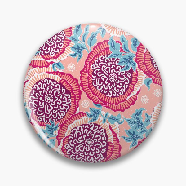Item preview, Stylized peonies, Red on coral background designed and sold by Alex  Blud.