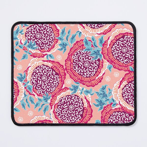 Item preview, Stylized peonies, Red on coral background designed and sold by Alex  Blud.