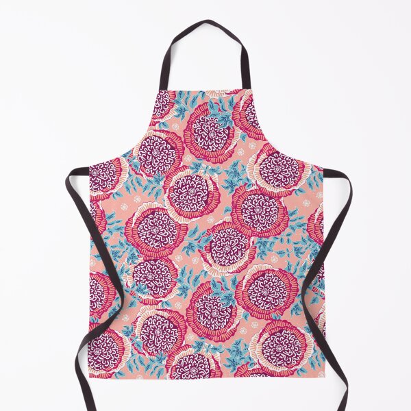 Item preview, Stylized peonies, Red on coral background designed and sold by Alex Blud.