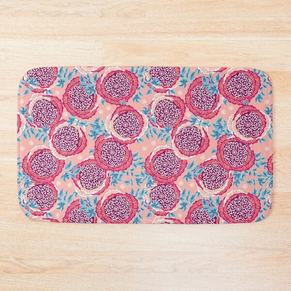 Item preview, Stylized peonies, Red on coral background designed and sold by Alex  Blud.