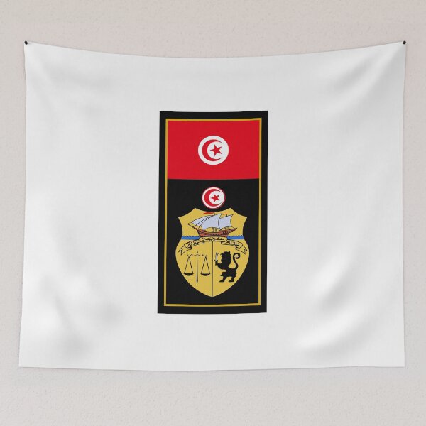 Item preview, Tunisia Flag & Coat of arms designed and sold by adamst555.
