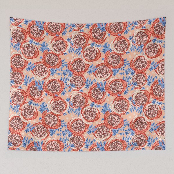 Item preview, Stylized peonies, Red on orange background designed and sold by Alex  Blud.