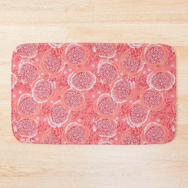 Item preview, Stylized peonies, Coral on coral background designed and sold by Alex  Blud.