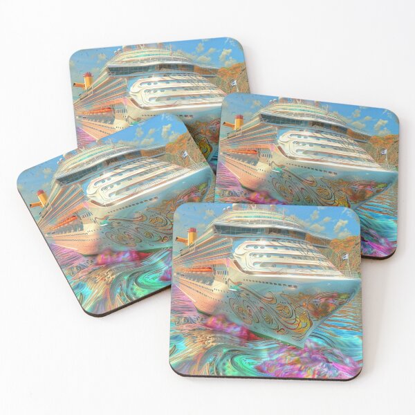 Item preview, Psychedelic Cruise: Vibrant Ship Art designed and sold by lwebb5479.