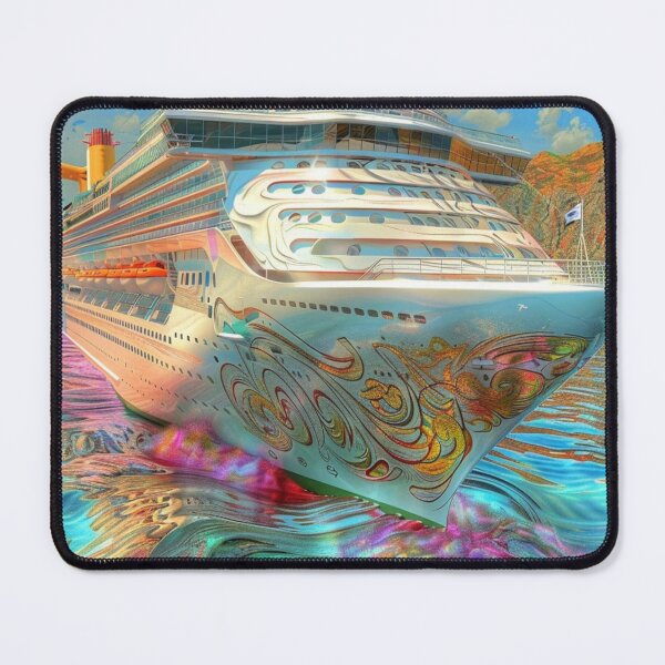 Item preview, Psychedelic Cruise: Vibrant Ship Art designed and sold by lwebb5479.