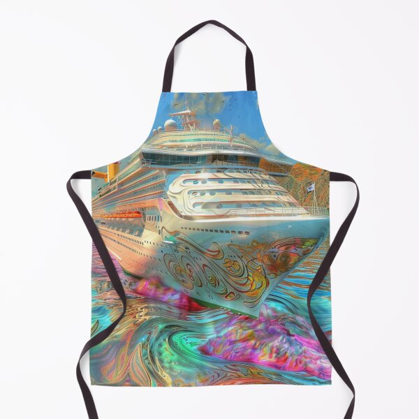 Item preview, Psychedelic Cruise: Vibrant Ship Art designed and sold by lwebb5479.