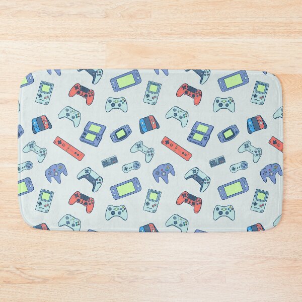 Item preview, Retro and Modern Video Game Consoles on a Light Pattern designed and sold by Carlazucchi.