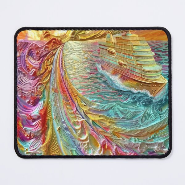 Item preview, Trippy Cruise: Surreal Ship in a Psychedelic Seascape designed and sold by lwebb5479.