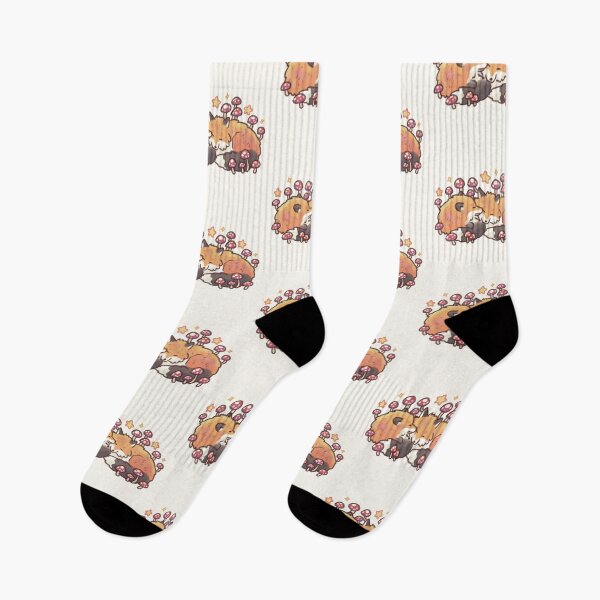 Item preview, Foxes and mushrooms illustration  designed and sold by Artofmayara.