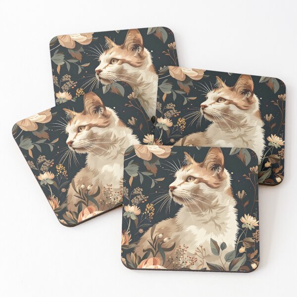 Item preview, Cat in flowers designed and sold by HappyStickBike.