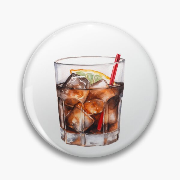 Item preview, Water color drawing of a whisky coke designed and sold by LazyOtterPrints.