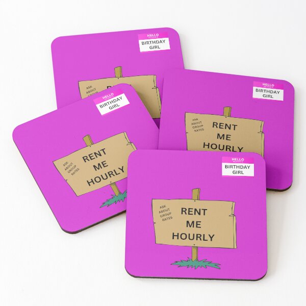 Item preview, Rent Me Hourly Birthday Girl Schwag designed and sold by Now-IS-Later.