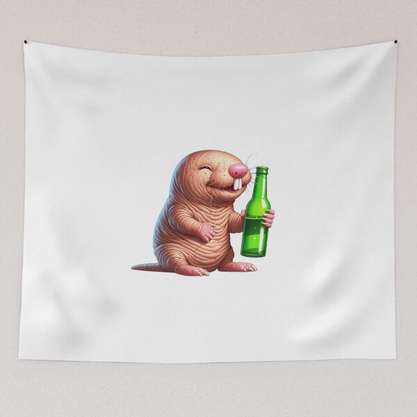 Item preview, Beer Lover Naked Mole Rat designed and sold by MagickDragon.