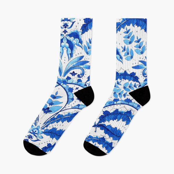 Item preview, Winter flowering, Blue on white background designed and sold by Alex  Blud.