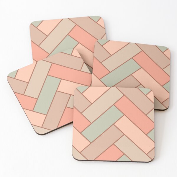 Item preview, Geometric Pattern: Herringbone Alt: Salmon designed and sold by Red Wolf.