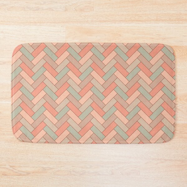Item preview, Geometric Pattern: Herringbone Alt: Salmon designed and sold by Red Wolf.