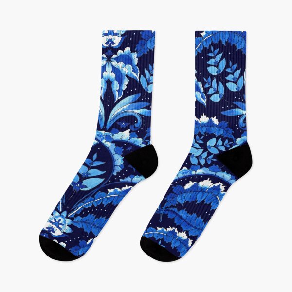 Item preview, Winter flowering, Blue on black background designed and sold by Alex  Blud.