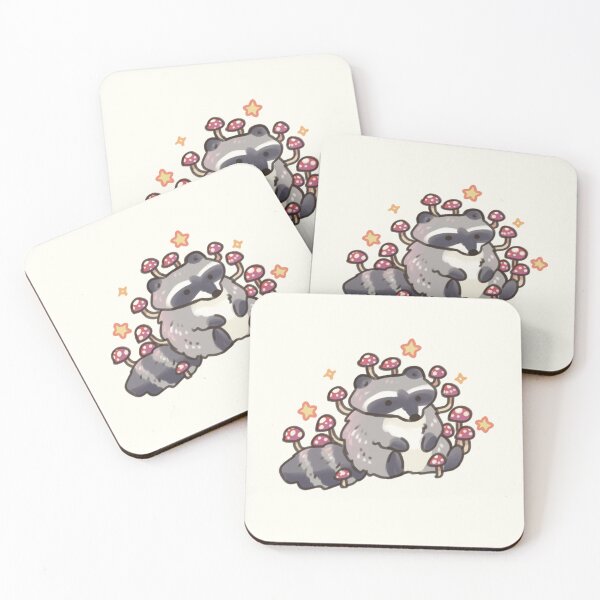 Item preview, Mushrooms Raccoon illustration  designed and sold by Artofmayara.