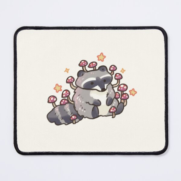 Item preview, Mushrooms Raccoon illustration  designed and sold by Artofmayara.