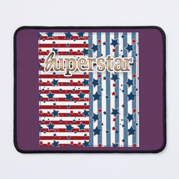 Item preview, Pattern in stripes and stars and inscription *Superstar* designed and sold by fuzzyfox.