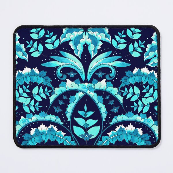 Item preview, Winter flowering, Turquoise on a black background designed and sold by Alex  Blud.