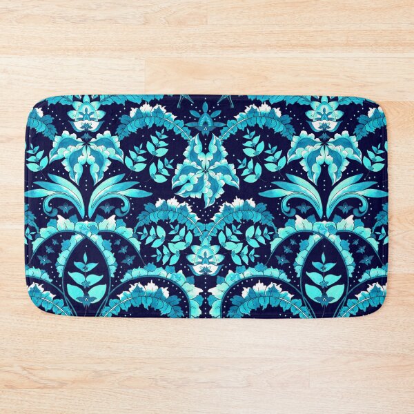 Item preview, Winter flowering, Turquoise on a black background designed and sold by Alex  Blud.