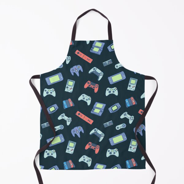 Item preview, Retro and Modern Video Game Consoles on a Dark Pattern designed and sold by Carlazucchi.