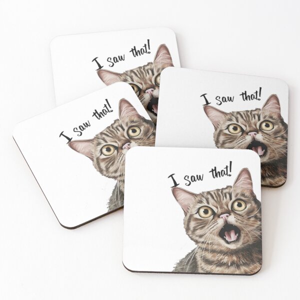Item preview, "I SAW THAT" Meme Sneaky Cat - Curious happy animals Design #3 designed and sold by The Breathtaking You.