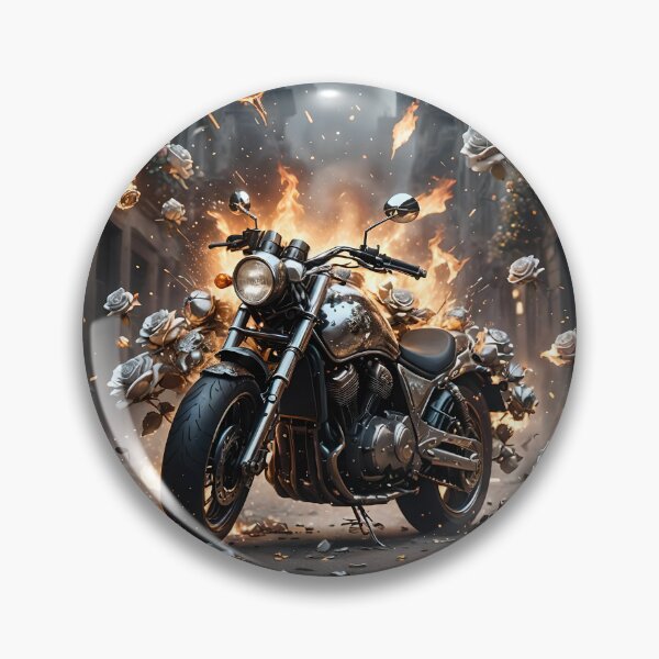 Item preview, The motorcycle and silver roses designed and sold by Marcu Ioachim.