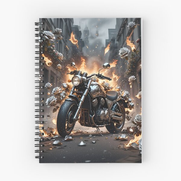 Item preview, The motorcycle and silver roses designed and sold by Marcu Ioachim.
