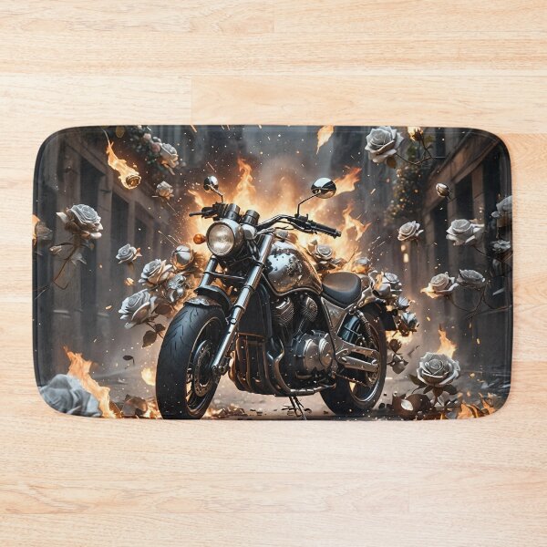 Item preview, The motorcycle and silver roses designed and sold by Marcu Ioachim.