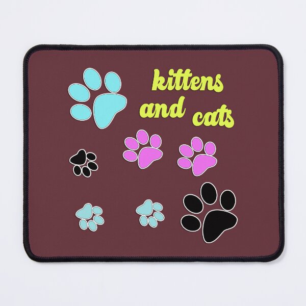 Item preview, Pattern with different color pet paws designed and sold by fuzzyfox.