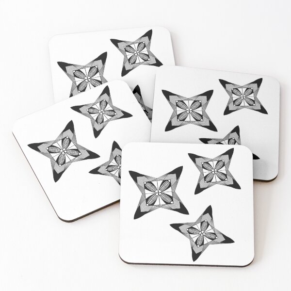 Item preview, Black and white. Monochrome. Geometric Ornament designed and sold by KateQR.