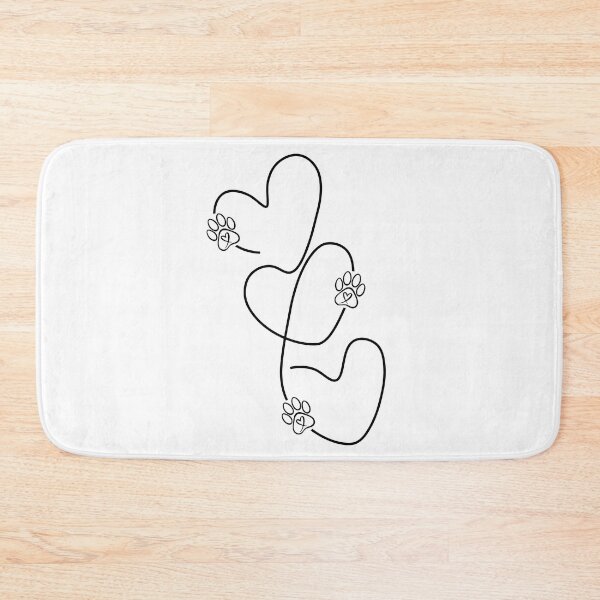 Item preview, Heart Paw Prints Minimalist Design - Love for Pets Sketch Art designed and sold by Simplystik.