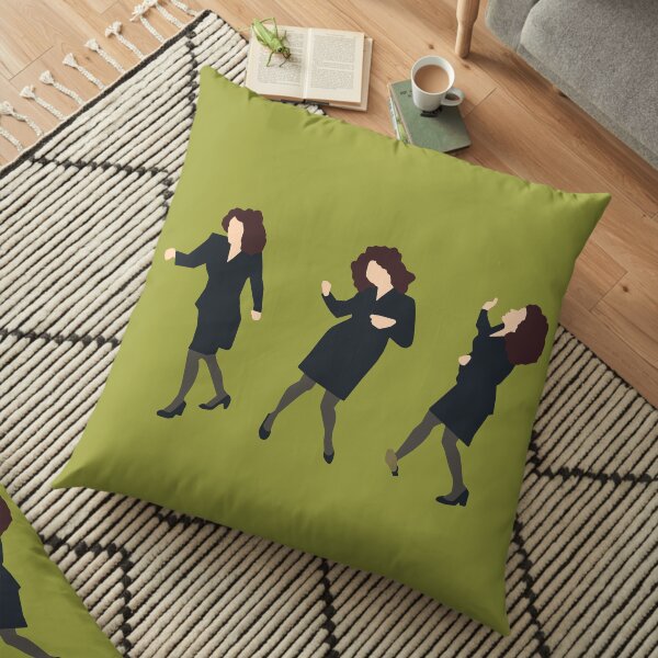 Elaine Dancing (original green) Floor Pillow