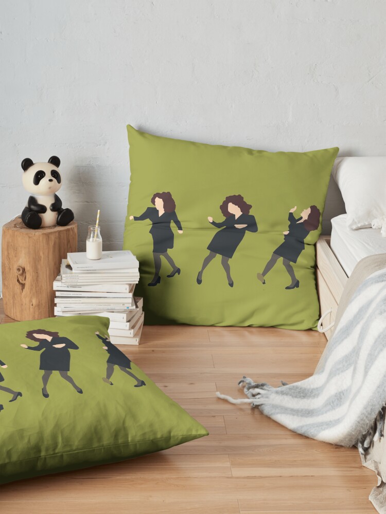 Alternate view of Elaine Dancing (original green) Floor Pillow
