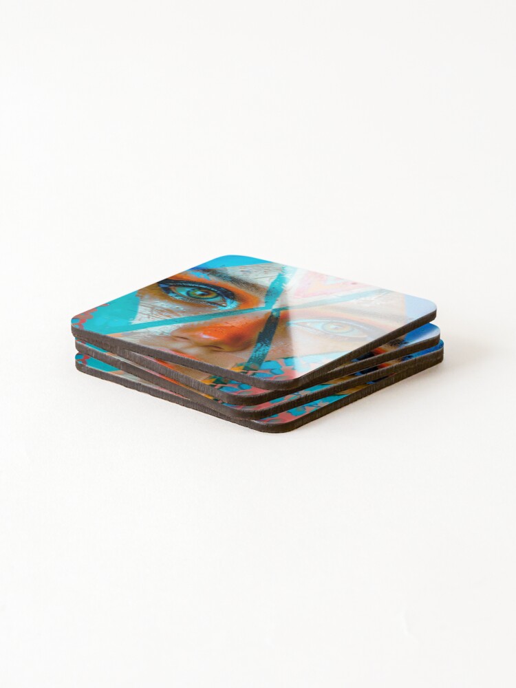 Thumbnail 4 of 5, Coasters (Set of 4), XMask designed and sold by RicoInStudios.