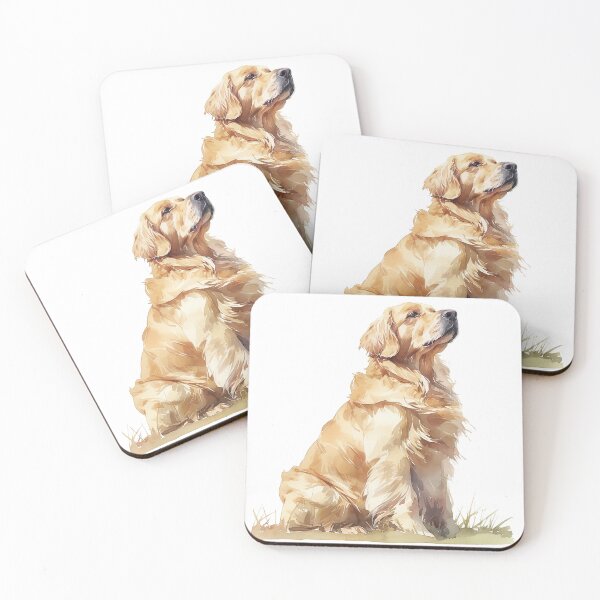 Item preview, Watercolor Portrait of a Golden Retriever designed and sold by Christian Weiss.