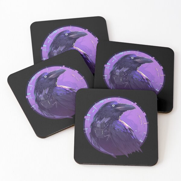 Item preview, Cyber Raven // Raven // Cool Animal // Cyber Animal // Future Animal Art // Animal Warrior // Animal Cute Art // Gaming Aesthetic stickers designed and sold by SMARTKIT  DESIGNAGENCY.