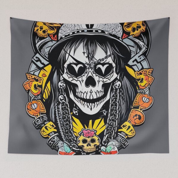 Item preview, Skeleton Girl - Punk Alt Girl Aesthetic designed and sold by MadnessEnvelope.
