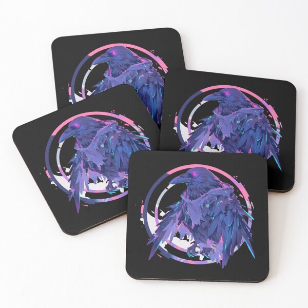 Artikelvorschau, Cyber Raven / Rabe / Cooles Tier / Cyber Animal / Zukünftige Tierkunst / Tierkrieger / Niedliche Tierkunst / Ästhetische Gaming-Aufkleber entworfen und verkauft von SMARTKIT DESIGNAGENCY.