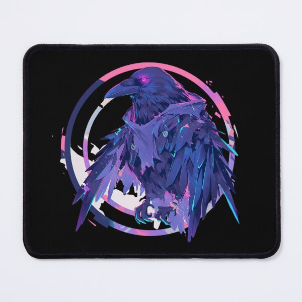 Artikelvorschau, Cyber Raven / Rabe / Cooles Tier / Cyber Animal / Zukünftige Tierkunst / Tierkrieger / Niedliche Tierkunst / Ästhetische Gaming-Aufkleber entworfen und verkauft von SMARTKIT  DESIGNAGENCY.