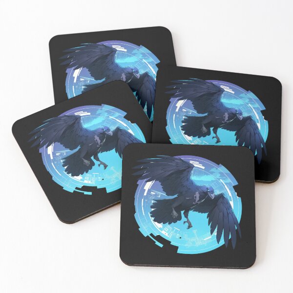 Item preview, Cyber Raven // Raven // Cool Animal // Cyber Animal // Future Animal Art // Animal Warrior // Animal Cute Art // Gaming Aesthetic stickers designed and sold by SMARTKIT  DESIGNAGENCY.